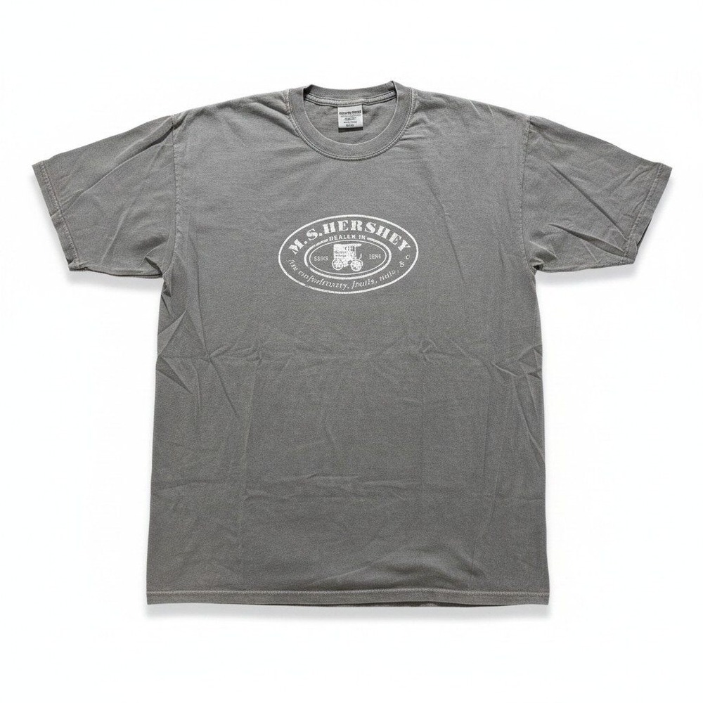 Comfort Colors L Gray‎ M.S. Hershey Graphic T-Shirt Womens Vintage Casual